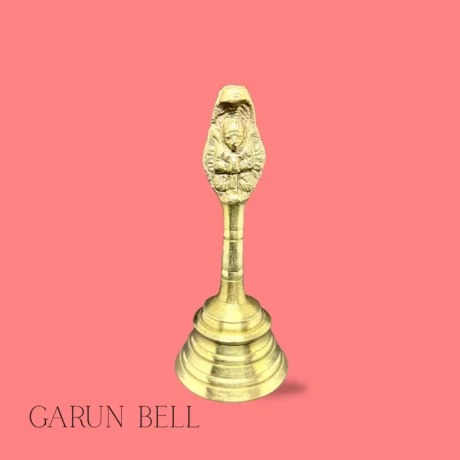 Original Garun Bell for Pooja, Aarti, and Spiritual Rituals – Brass Temple Bell for Devotion