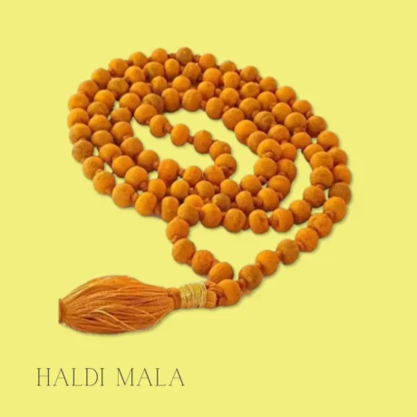 Original Haldi Mala (Turmeric Beads Rosary) for Japa, Meditation, and Pooja – Auspicious Mala for Devotion
