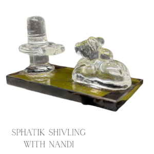 Crystal Shivling with Crystal Nandi for Home & Puja