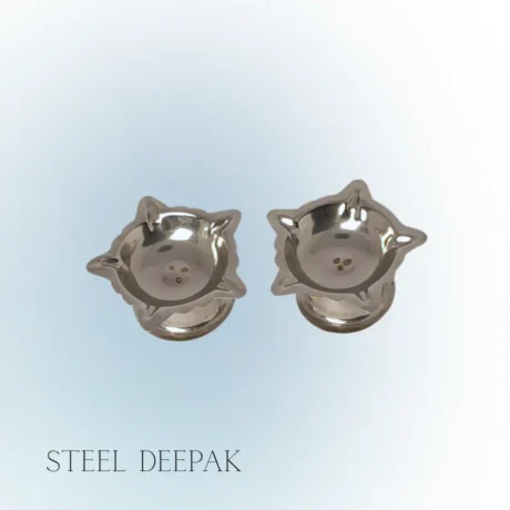 Stainless steel deepak for daily puja and aarti rituals