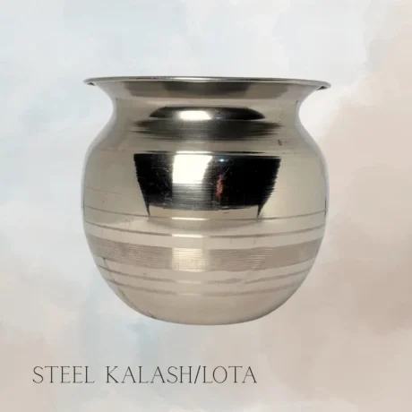 Stainless steel Kalash with polished finish for puja use