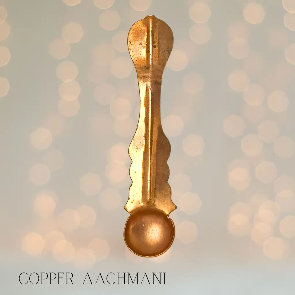 Original Brass Achmani for Pooja, Achamanam Rituals, and Spiritual Purification – Traditional Hindu Pooja Vessel
