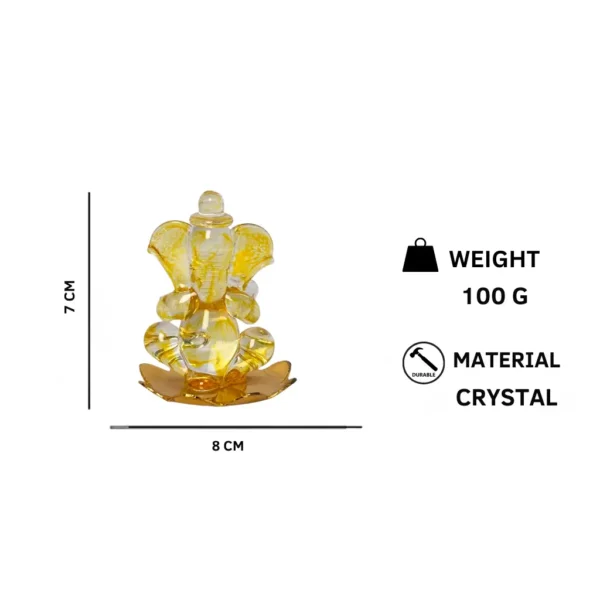 Crystal Ganesh Idol for pooja rituals, home temples, and spiritual décor at PoojaStore.in
