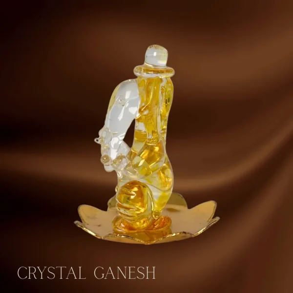 Crystal Ganesh Idol for pooja rituals, home temples, and spiritual décor at PoojaStore.in
