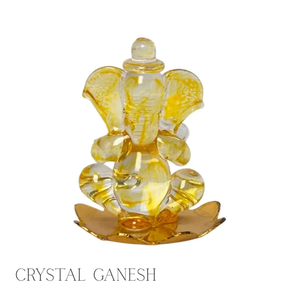 Crystal Ganesh Idol for pooja rituals, home temples, and spiritual décor at PoojaStore.in