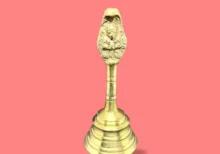 Original Garun Bell for Pooja, Aarti, and Spiritual Rituals – Brass Temple Bell for Devotion