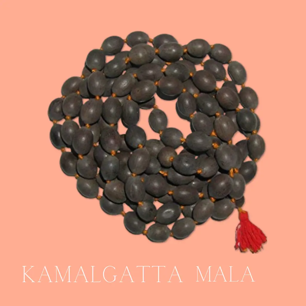 Original Kamalgatta Mala (Lotus Seed Beads Rosary) for Japa, Meditation, and Pooja – Auspicious Mala for Goddess Lakshmi