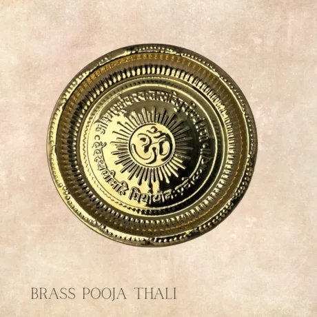 Brass Puja Plate – Traditional Thali for Pooja and Aarti