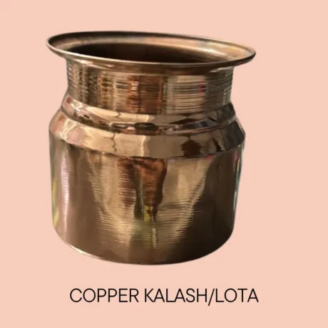 Pure copper Kalash for pooja and Hindu rituals