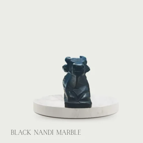 Black marble Nandi idol for Shiva temple and pooja room