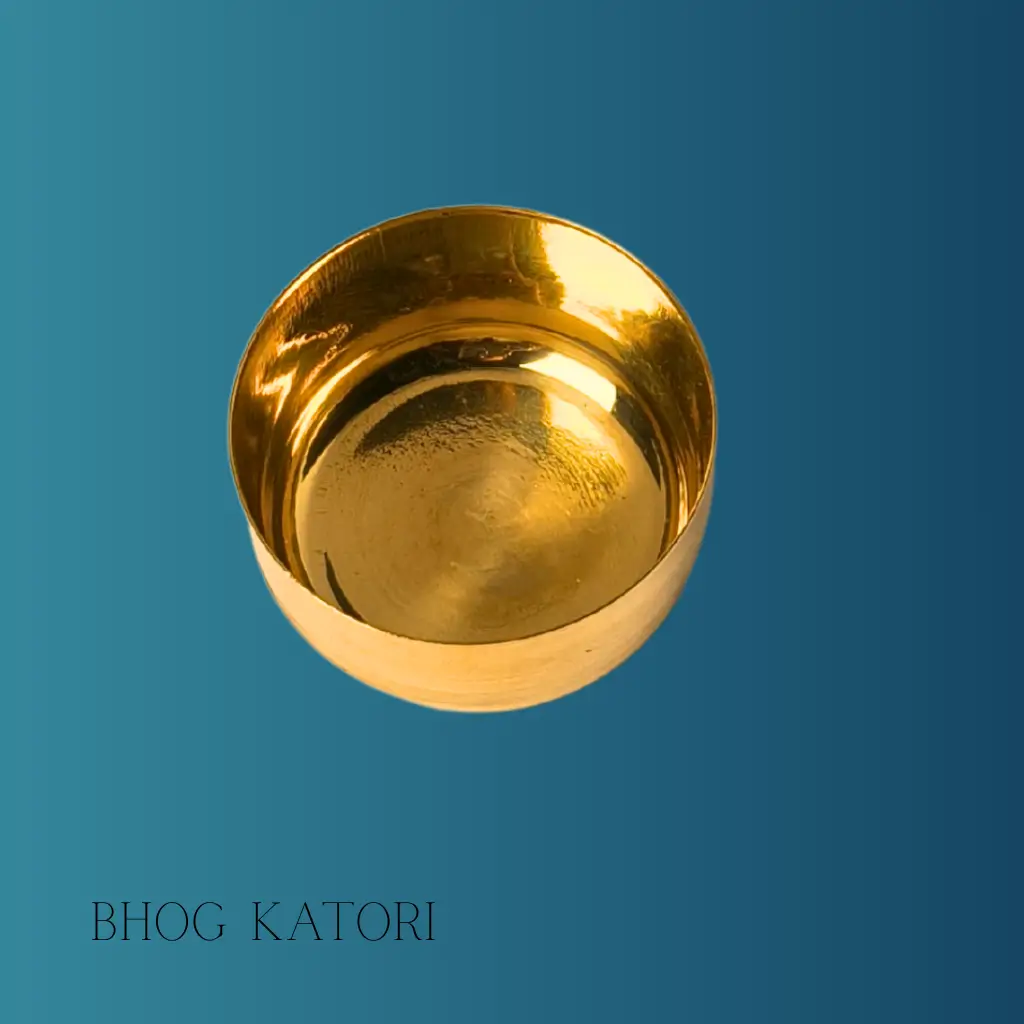 Brass Prashad Katori for puja rituals – traditional prashad bowl for temple and home worship