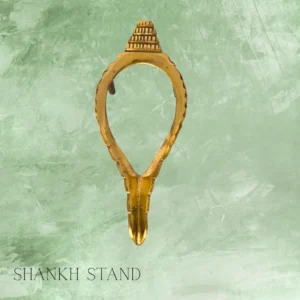 Brass Shankh Stand for Home Temple