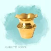 Brass vase-shaped agarbatti holder for incense sticks, traditional pooja accessory