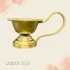 Brass loban diya with brass handle for pooja