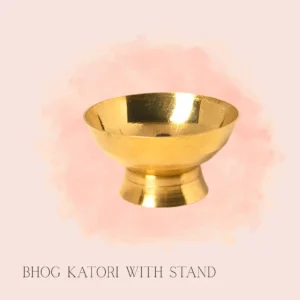 Brass Bhog Katori with Stand for pooja offerings